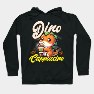 Coffee Time with Dino Cappuccino Hoodie